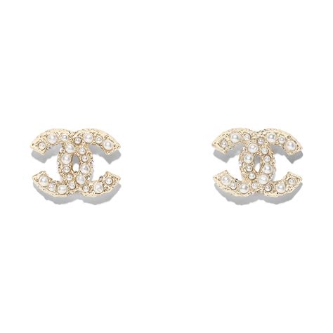 chain chanel strass earrings|CHANEL.